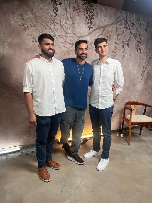 Co-founders of Modus AI with Nikhil Kamath