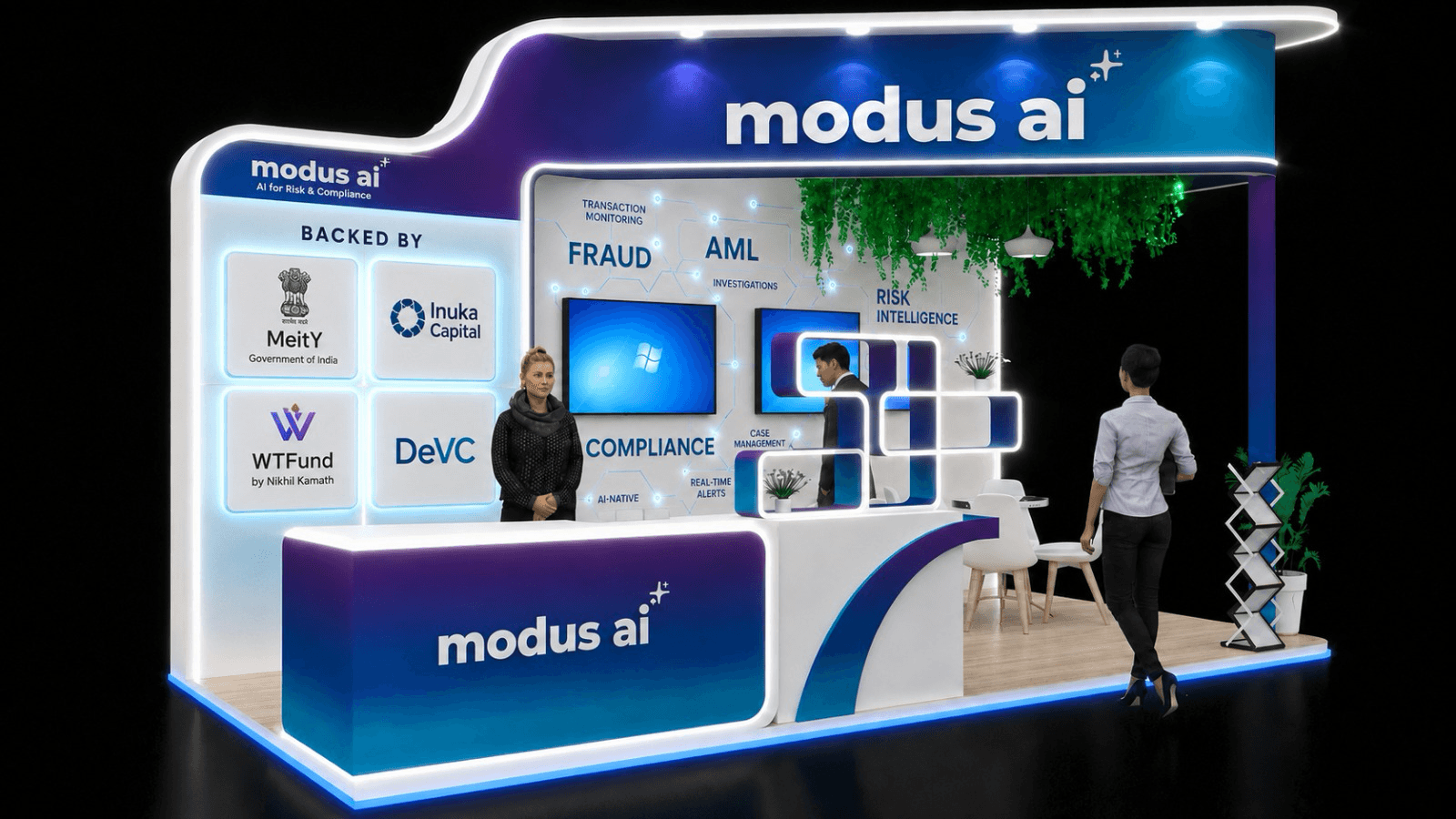 Modus AI booth render at Global Fintech Fest 2026